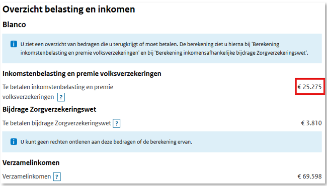 IB aangifte voorbeeld 2